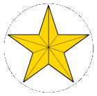 Kingdom Terre Neuve Royal Order of the Rising Star of Terre Neuve
Argent, a mullet Or. Terre Neuve Kingdom heraldry