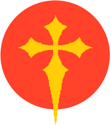 Kingdom Terre Neuve Knights of the Olde Code
Gules, a cross clechy Or. Terre Neuve Kingdom heraldry