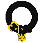 Kingdom Terre Neuve Royal Order of the Crown Companion (Combat)
Fieldless A garter buckled in annulo Sable. Terre Neuve Kingdom heraldry