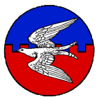 Kingdom Terre Neuve Ambassador of Terre Neuve
Per fess embattled Azure and Gules, a martlet volant Argent. Terre Neuve Kingdom heraldry