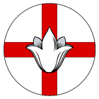Kingdom Terre Neuve Imperial Order of St. Joan
Argent, on a cross Gules a lily Argent Terre Neuve Kingdom heraldry