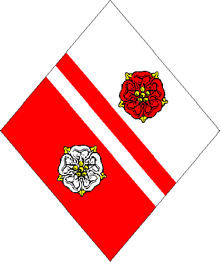 Giulianna Elizabetta Veronica Johanna de Messina
Per bend Argent and Gules, a bend per bend between two roses Counterchanged seeded Or Giulianna de Messina heraldry