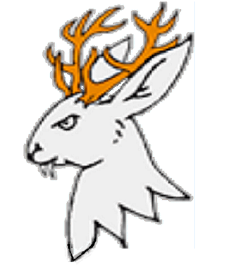 Sir Coda von Ramnstein arms: [Fieldless] a wolpertinger´s head erased armed Argent attired Proper.