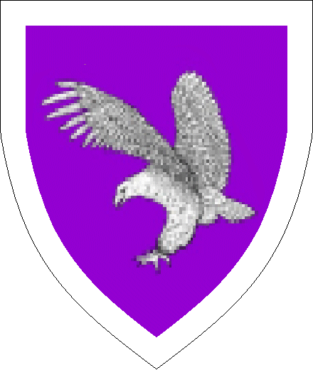 Sir Stefan Belski arms: Purpure, an eagle striking within a burdure Argent.