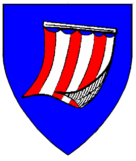 Juanramon
Azure, a sail paly of six Gules and Argent. Juanramon heraldry