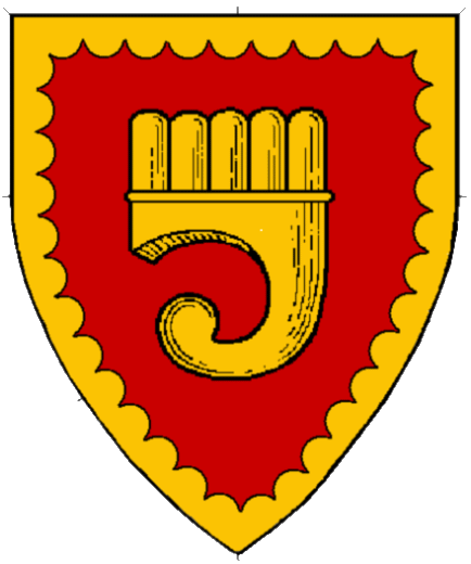 Claire Tønnesdtr
Gules, a clarion within a bordure engrailed Or Claire Tønnesdtr heraldry